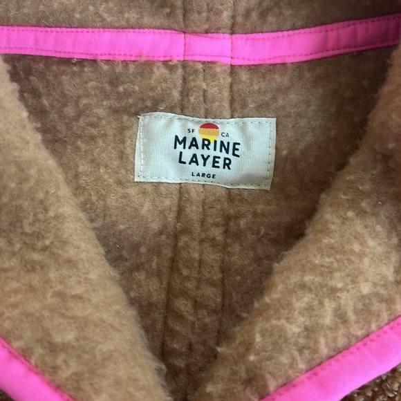 COPY - Marine Layer Sherpa Fleece Jacket. Large. - Picture 5 of 6